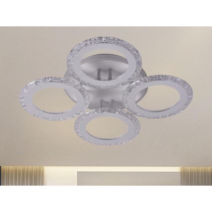 LED Stmievateľný prisadený luster LED/55W/230V 3000-6500K + diaľkové ovládanie