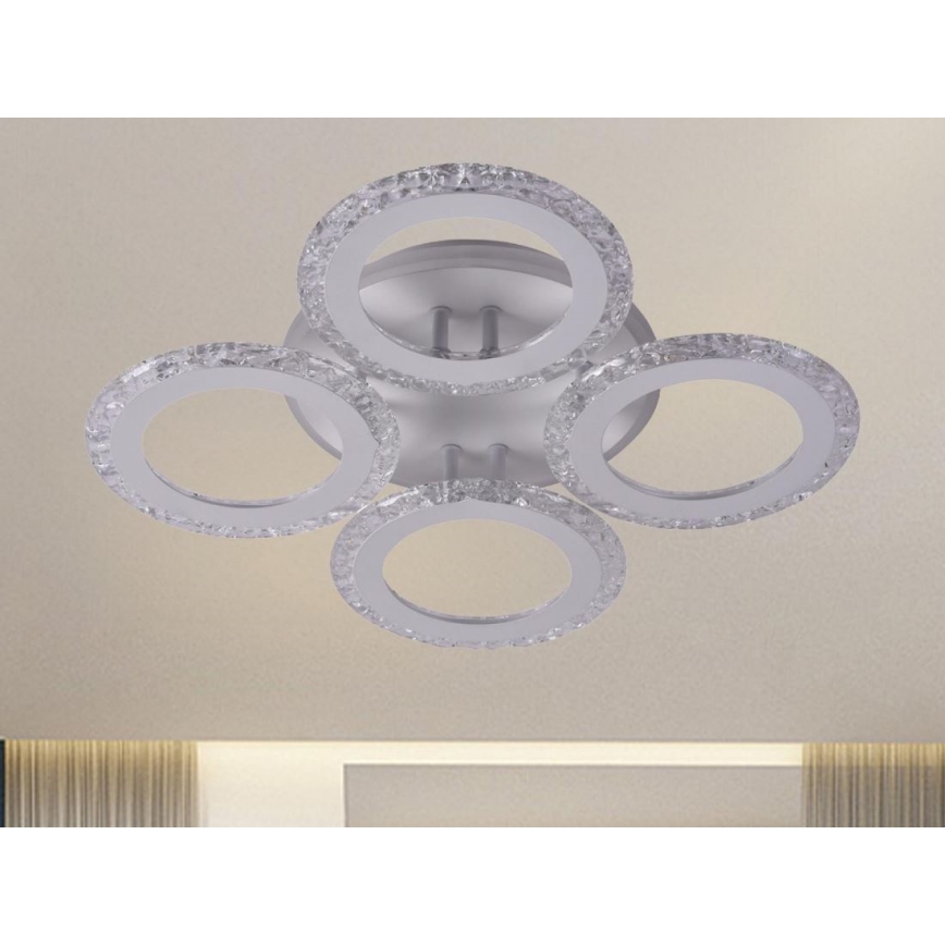 LED Stmievateľný prisadený luster LED/55W/230V 3000-6500K + diaľkové ovládanie