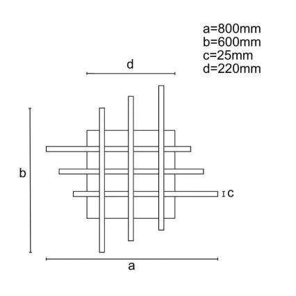 LED Stmievateľný prisadený luster LED/70W/230V 3000-6500K + diaľkové ovládanie