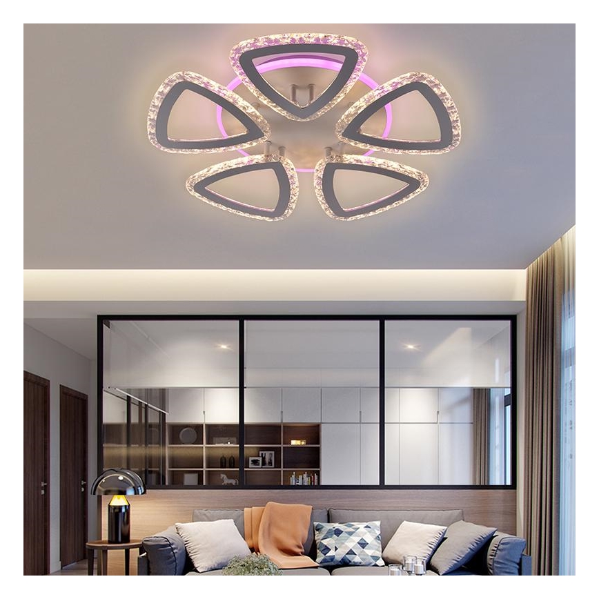 LED stmievateľný prisadený luster LED/70W/230V 3000-6500K + diaľkové ovládanie