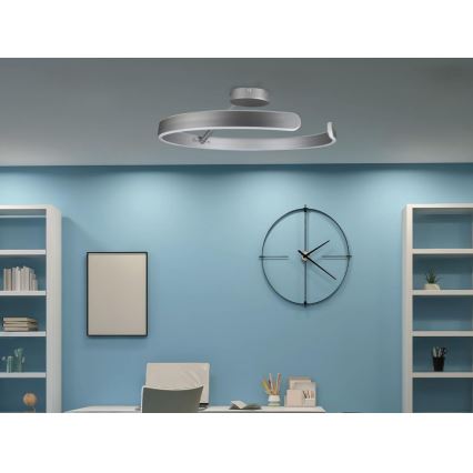 LED Stmievateľný prisadený luster LED/72W/230V 3000-6500K matný chróm + diaľkové ovládanie