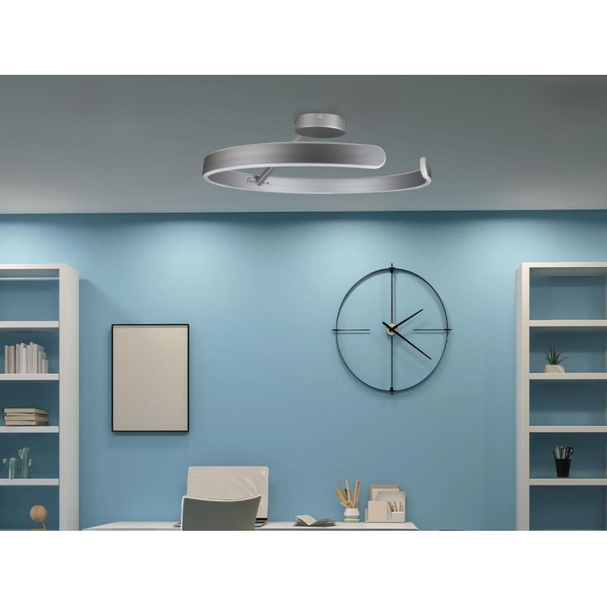 LED Stmievateľný prisadený luster LED/72W/230V 3000-6500K matný chróm + diaľkové ovládanie