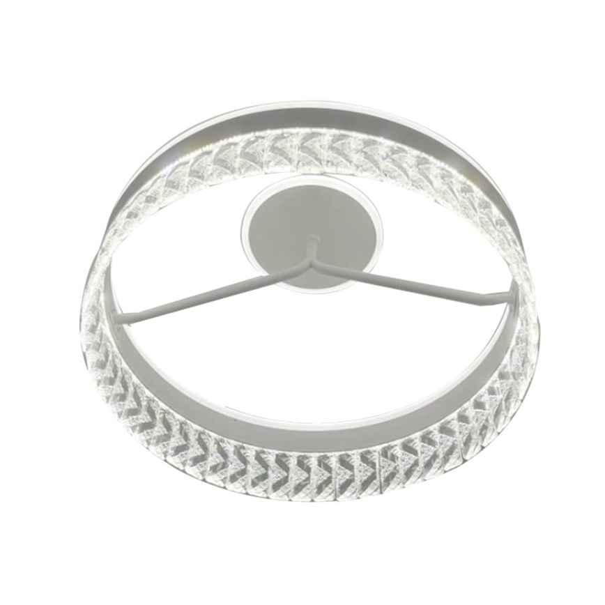 LED Stmievateľný krištáľový prisadený luster LED/75W/230V 3000-6500K biela + diaľkové ovládanie
