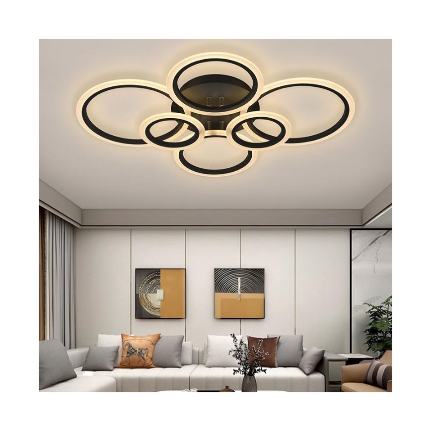 LED Stmievateľný prisadený luster LED/85W/230V 3000-6500K + diaľkové ovládanie