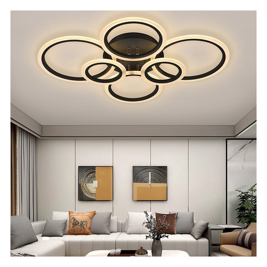 LED Stmievateľný prisadený luster LED/85W/230V 3000-6500K + diaľkové ovládanie