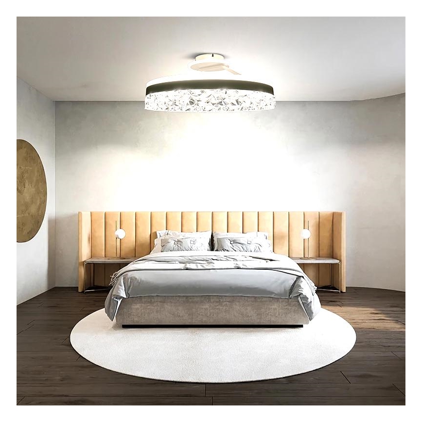 LED Stmievateľný prisadený luster LED/86W/230V 3000-6500K biela + diaľkové ovládanie