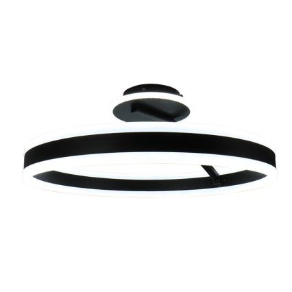 LED Stmievateľný prisadený luster LED/86W/230V 3000-6500K čierna + diaľkové ovládanie