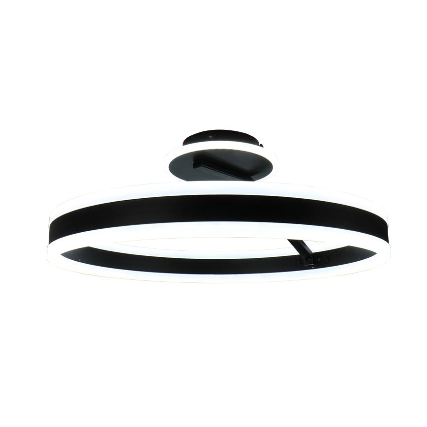LED Stmievateľný prisadený luster LED/86W/230V 3000-6500K čierna + diaľkové ovládanie