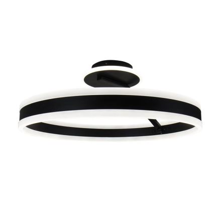 LED Stmievateľný prisadený luster LED/86W/230V 3000-6500K čierna + diaľkové ovládanie