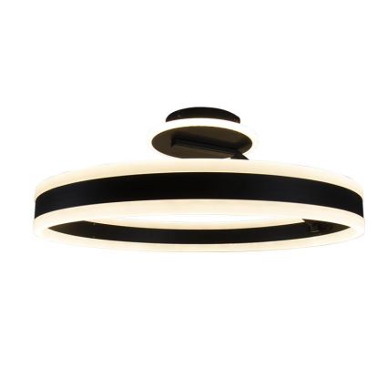 LED Stmievateľný prisadený luster LED/86W/230V 3000-6500K čierna + diaľkové ovládanie