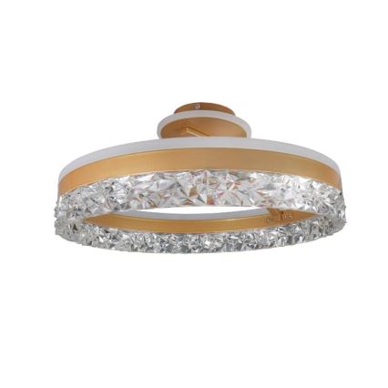 LED Stmievateľný prisadený luster LED/86W/230V 3000-6500K zlatá + diaľkové ovládanie