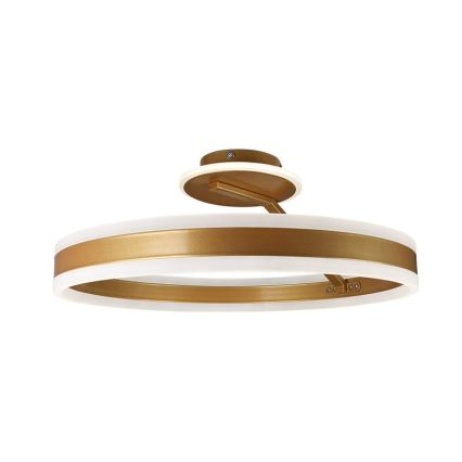 LED Stmievateľný prisadený luster LED/86W/230V 3000-6500K zlatá + diaľkové ovládanie