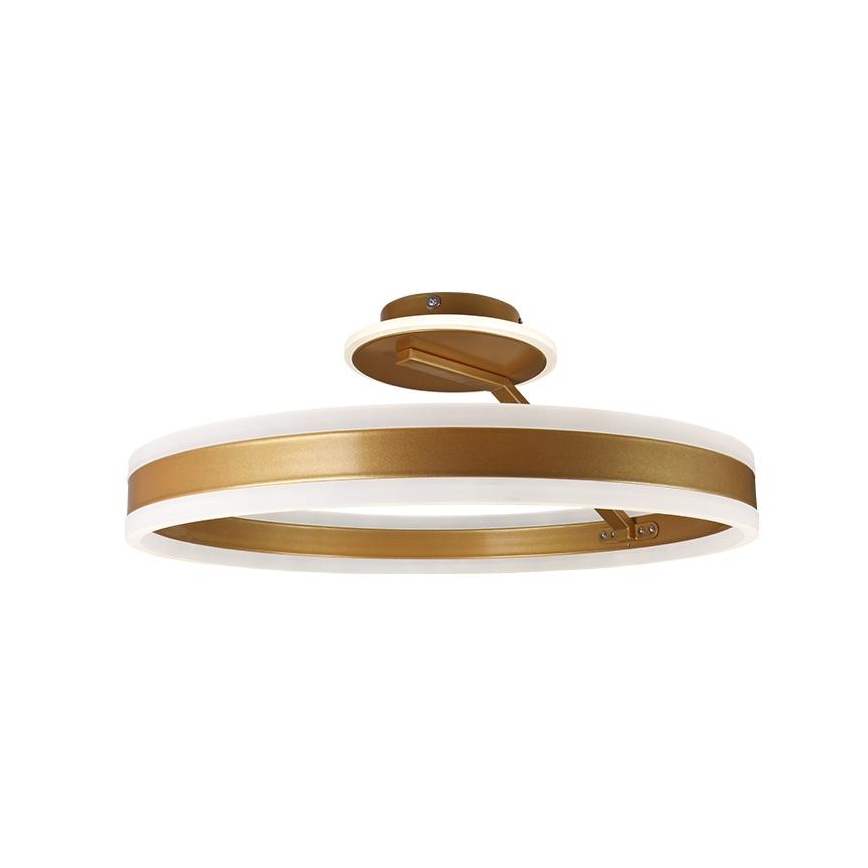 LED Stmievateľný prisadený luster LED/86W/230V 3000-6500K zlatá + diaľkové ovládanie
