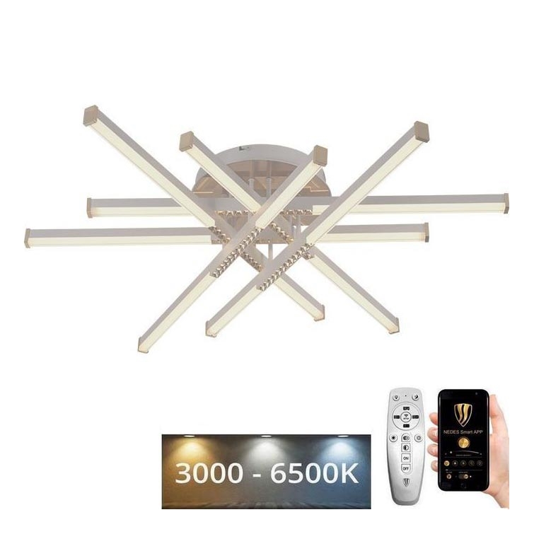 LED Stmievateľný prisadený luster LED/90W/230V 3000-6500K + diaľkové ovládanie