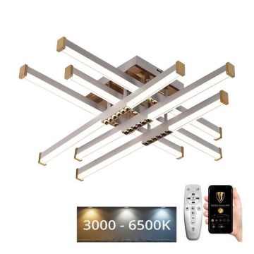 LED Stmievateľný prisadený luster LED/90W/230V 3000-6500K + diaľkové ovládanie