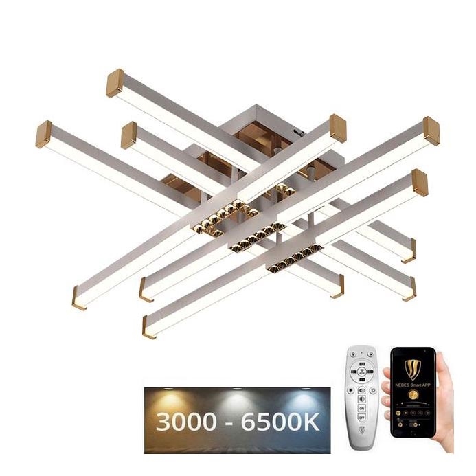 LED Stmievateľný prisadený luster LED/90W/230V 3000-6500K + diaľkové ovládanie