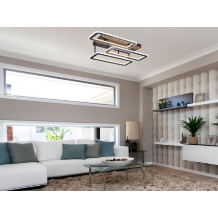 LED Stmievateľný prisadený luster LED/90W/230V 3000-6500K + diaľkové ovládanie