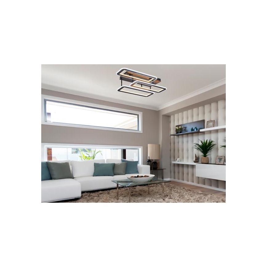 LED Stmievateľný prisadený luster LED/90W/230V 3000-6500K + diaľkové ovládanie