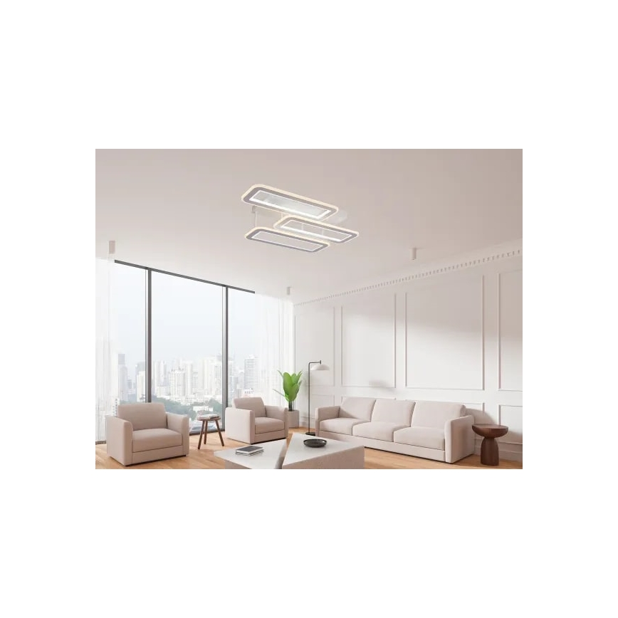 LED Stmievateľný prisadený luster LED/90W/230V 3000-6500K + diaľkové ovládanie