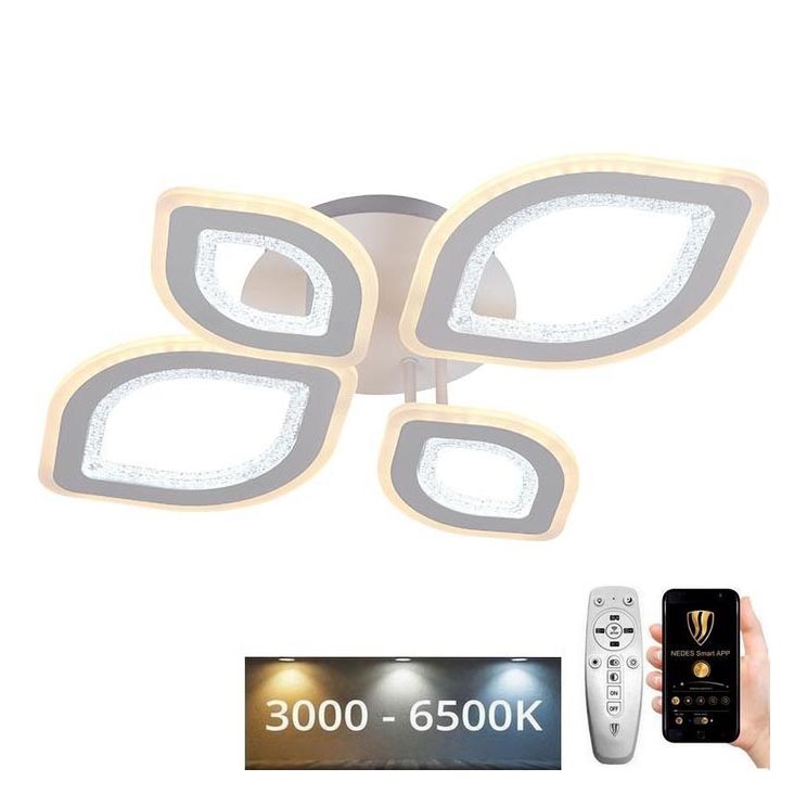 LED Stmievateľný prisadený luster LED/95W/230V 3000-6500K + diaľkové ovládanie