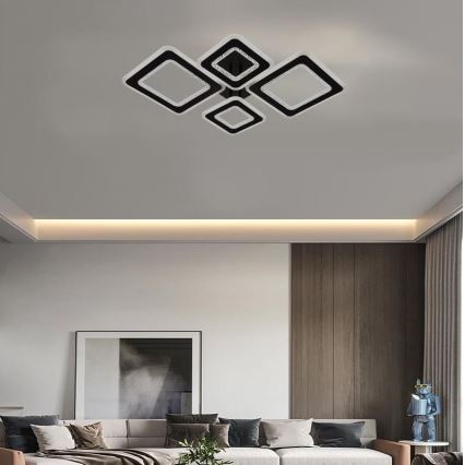 LED Stmievateľný prisadený luster LED/95W/230V 3000-6500K + diaľkové ovládanie