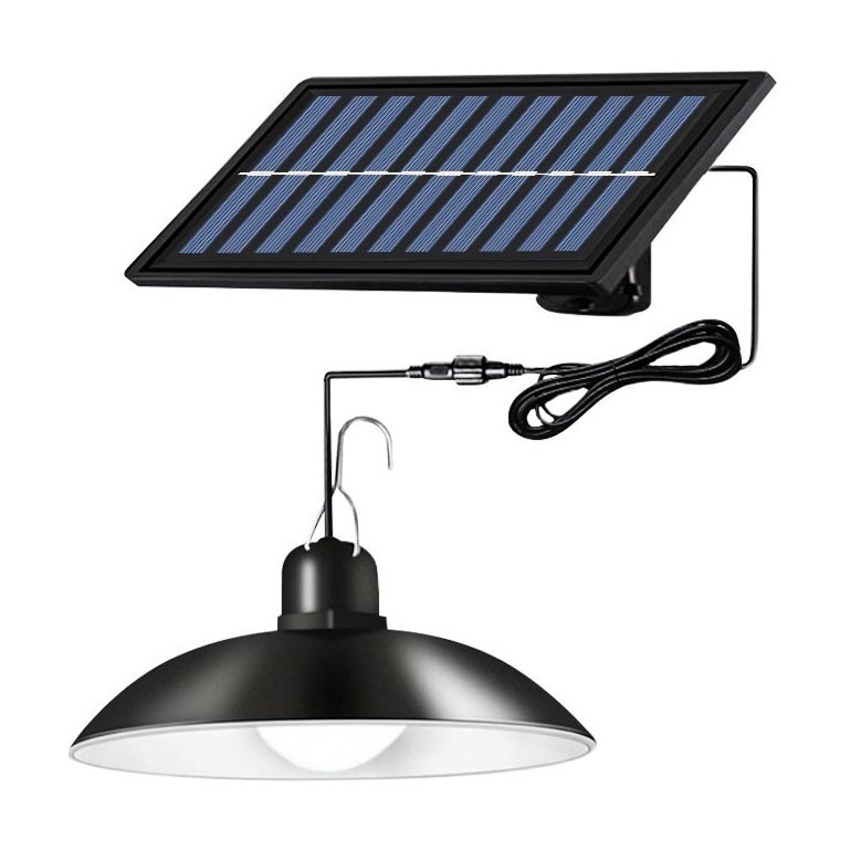LED Stmievateľný solárny luster na lanku LED/1,8W/3,7V IP44 6500K 1600 mAh + diaľkové ovládanie
