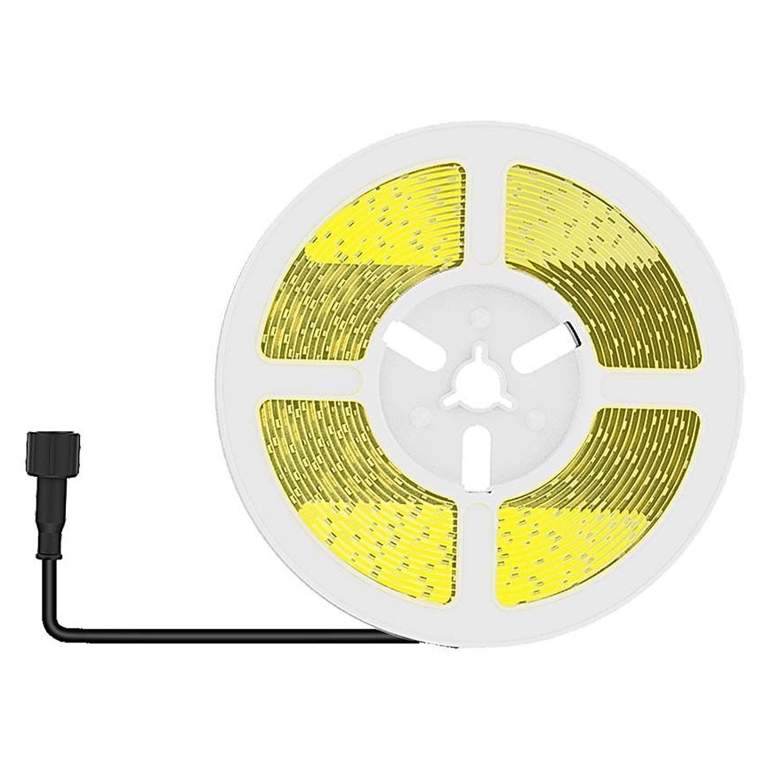 LED Stmievateľný solárny pásik LED/1,2W/3,7V 3000K IP67 5m + diaľkové ovládanie