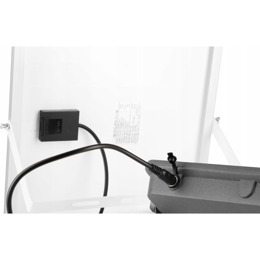 LED stmievateľný solárny reflektor LED/100W/3,2V 5000K 10500 mAh IP65 čierna + diaľkové ovládanie