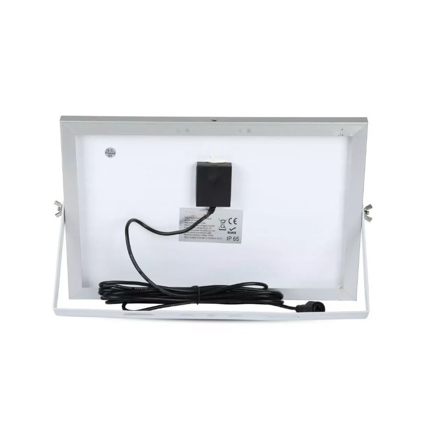 LED Stmievateľný solárny reflektor LED/12W/3,2V 6000K IP65 5000 mAh + diaľkové ovládanie