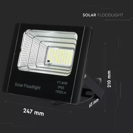 LED Stmievateľný solárny reflektor LED/16W/3,2V 4000K IP65 10000 mAh + diaľkové ovládanie