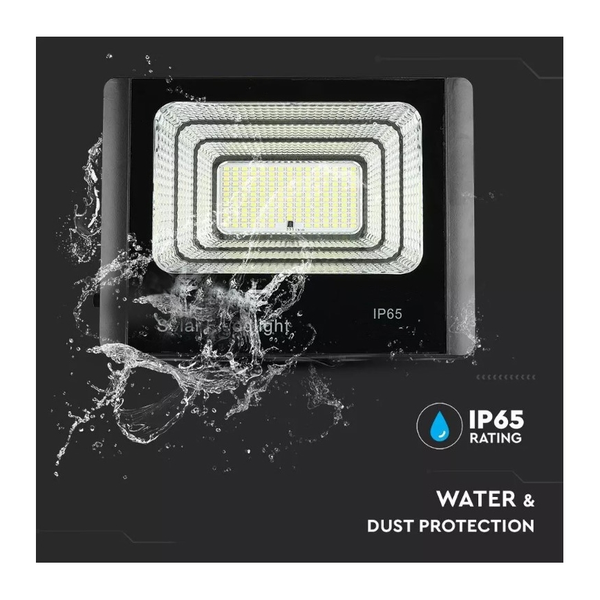 LED Stmievateľný solárny reflektor LED/16W/3,2V 4000K IP65 10000 mAh + diaľkové ovládanie