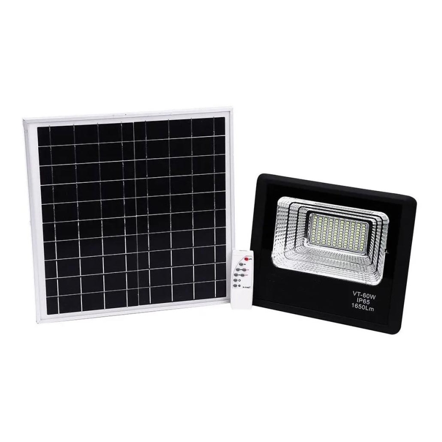 LED Stmievateľný solárny reflektor LED/20W/6,4V 4000K IP65 10000 mAh + diaľkové ovládanie
