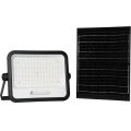 LED stmievateľný solárny reflektor LED/300W/3,2V 2000-8000K IP65 15000 mAh čierna + diaľkové ovládanie