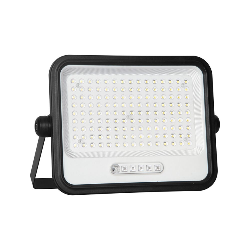 LED stmievateľný solárny reflektor LED/300W/3,2V 2000-8000K IP65 15000 mAh čierna + diaľkové ovládanie