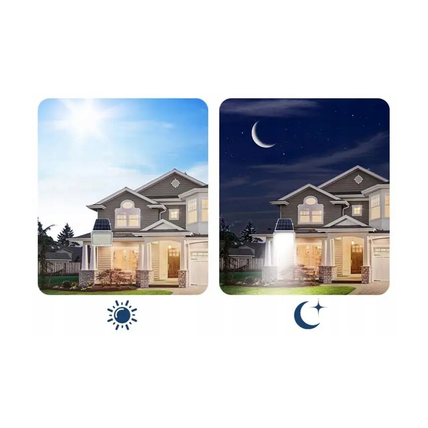 Stmievateľný solárny LED reflektor 50W/3,2V 5000K 6000 mAh IP65 čierny + diaľkové ovládanie