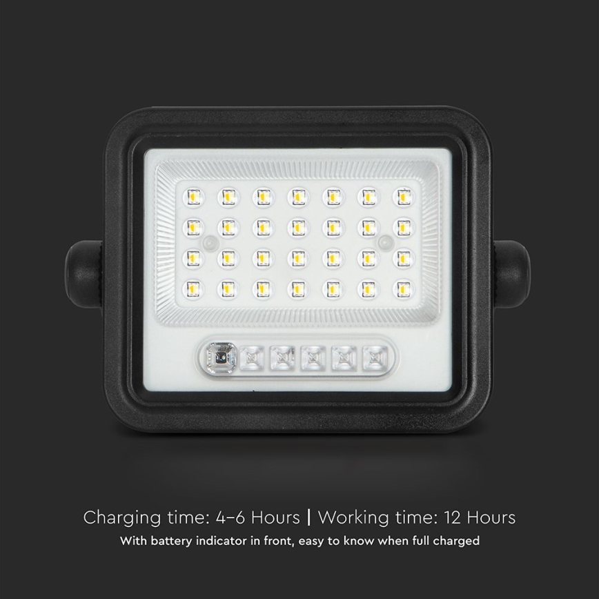 Stmievateľný solárny LED reflektor LED/50W/3,2V 2000-8000K IP65 3800 mAh čierny + diaľkové ovládanie