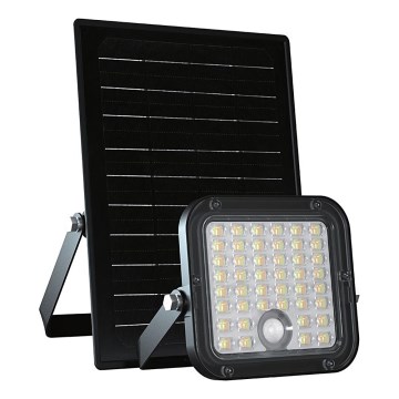 LED Stmievateľný solárny reflektor so senzorom LED/10W/3,7V 4000/6000K IP65 + diaľkové ovládanie