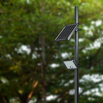 LED Stmievateľný solárny reflektor so senzorom LED/10W/3,7V 4000/6000K IP65 + diaľkové ovládanie
