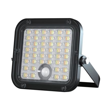 LED Stmievateľný solárny reflektor so senzorom LED/10W/3,7V 4000/6000K IP65 + diaľkové ovládanie