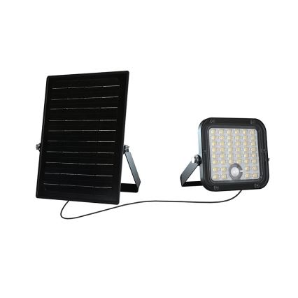 LED Stmievateľný solárny reflektor so senzorom LED/10W/3,7V 4000/6000K IP65 + diaľkové ovládanie