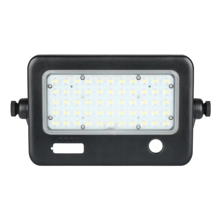 LED Stmievateľný solárny reflektor so senzorom LED/10W/3,7V 4000K IP65 7200 mAh + USB port