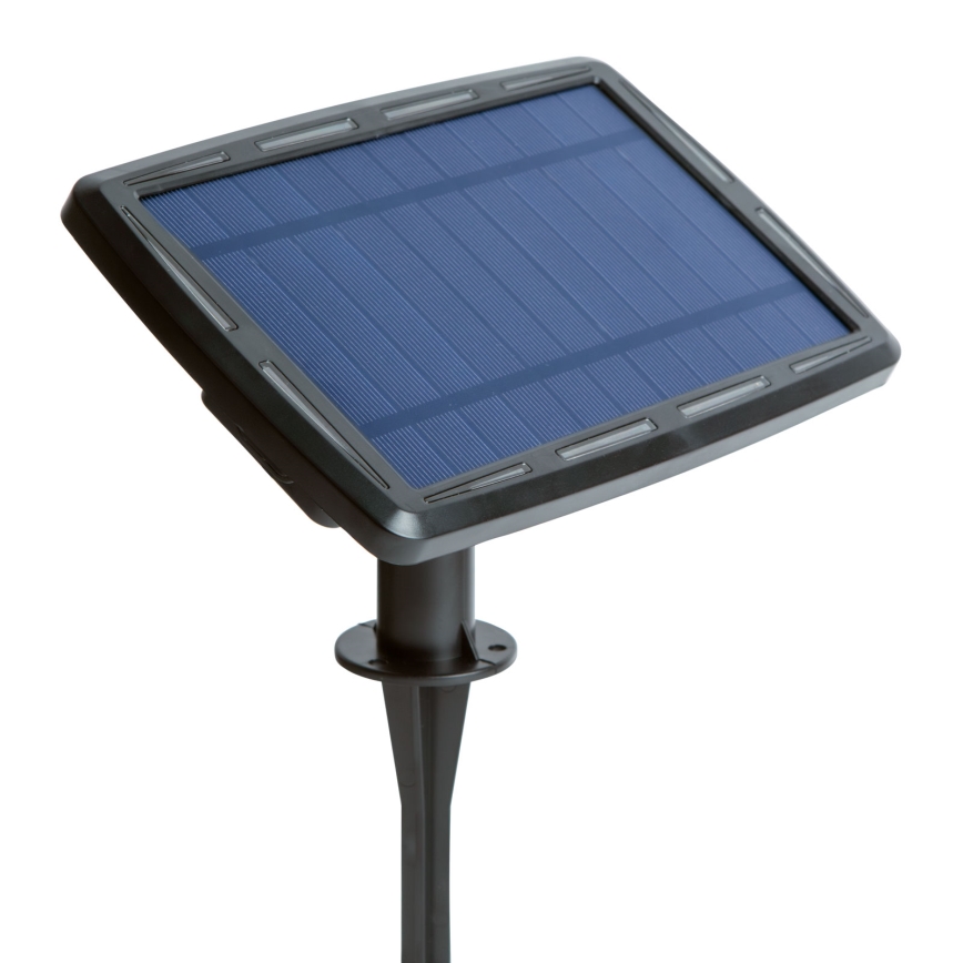 LED stmievateľná solárna reťaz 25xLED/1,5W/3,7/5V 2700-10000K 2200 mAh 15 m IP65 čierna + diaľkové ovládanie