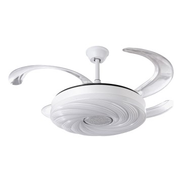 LED Stmievateľný stropný ventilátor LED/60W/230V 3000-6000K pr. 50 cm biela + diaľkové ovládanie