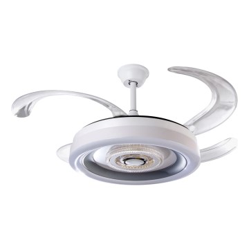 LED Stmievateľný stropný ventilátor LED/60W/230V 3000-6000K pr. 50 cm biela + diaľkové ovládanie