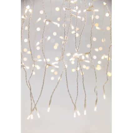 LED Stmievateľný vonkajší vianočný záves CURTAIN 360xLED/8,4W/230V 2x2 m IP44 teplá biela + diaľkové ovládanie