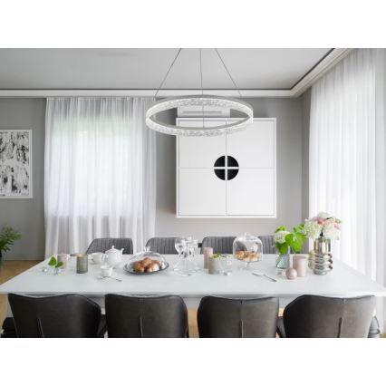 LED stmievateľný luster na lankách ALIANZ LED/60W/230V 3000-6000K pr. 80 cm + diaľkové ovládanie