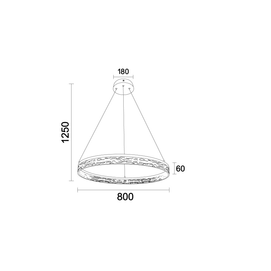 LED stmievateľný luster na lankách ALIANZ LED/60W/230V 3000-6000K pr. 80 cm + diaľkové ovládanie