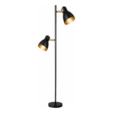 LED stojacia lampa 1xE27/7W/230V 2700K čierna