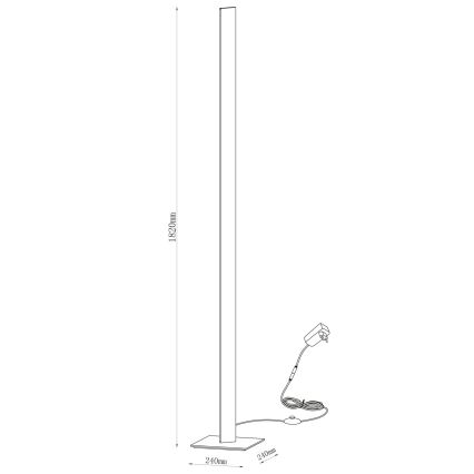 LED stojacia lampa BERNADETTA LED/28W/230V 4000K čierna