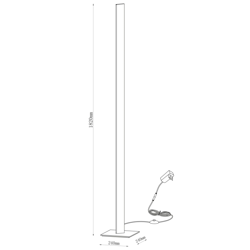 LED stojacia lampa BERNADETTA LED/28W/230V 4000K čierna